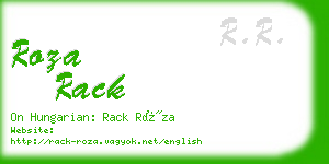 roza rack business card